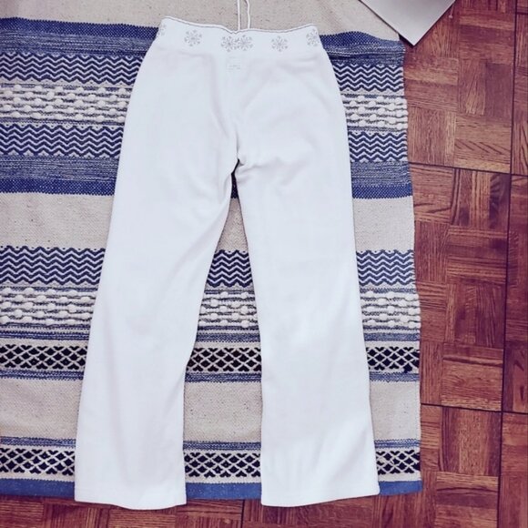 Vintage La Senza Fleece White Pj Bottoms - Picture 1 of 15